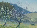 Elioth Gruner, The Orchard 1934, 1934, oil on canvas on board