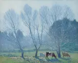 Elioth Gruner, Frost 1932, 1932, oil on canvas on board