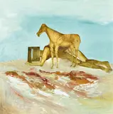 Sidney Nolan, Kelly and Horse 1962, 1962, synthetic polymer paint on composition board