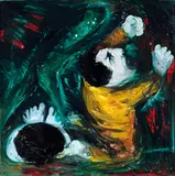 Arthur Boyd, Romeo and Juliet (1963-1965), 1963-1965, oil on glass