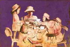Children at the Table (circa 1963) by Charles Blackman, 1963, oil on canvas, offered Nov 2024