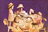 Charles Blackman, Children at the Table (circa 1963), 1963, oil on canvas