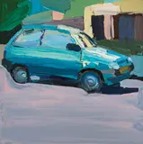 Ben Quilty, Australian Landscape [Mazda 121] 2005, 2005, oil on canvas