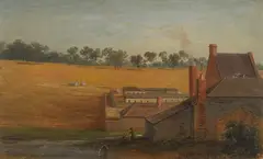 Eugene von Guerard, From Our Apartment in Collins Street, Melbourne 1854, 1854, oil on card on board