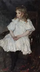 Muriel, Daughter of R.J. Larking, Esq. 1896 by E. Phillips Fox, 1896, oil on canvas, offered Aug 2024