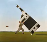 John Kelly, Man Lifting Cow (Large) 2017, 2017, oil on canvas