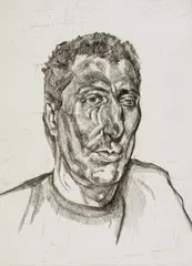 Lucian Freud, Head of Ali (1999), 1999, etching on Somerset Textured White paper, edition 11 of 46, plus artist’s proofs