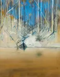 Arthur Boyd, Cleft Riverbank with Bush and Fern (1974-1976), 1974-1976, oil on copper