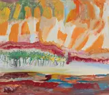 Sidney Nolan, Palm Valley 1984, 1984, oil on canvas