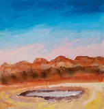 Sidney Nolan, Salt Pan, Pilbara 1982, 1982, oil on canvas