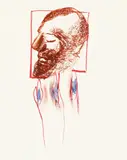 The Jerilderie Letter: Edward Kelly 1966 by Sidney Nolan, 1966, crayon on paper, sold Jul 2024