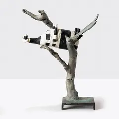 John Kelly, Cow Up a Tree 1999, 1999, bronze, edition 5 of 9