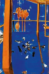 Brett Whiteley, Doves on the Balcony, Lavender Bay 1979, 1979, oil on canvas