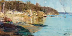 Arthur Streeton, Sunlight at the Camp 1894, 1894, oil on canvas
