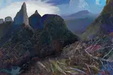 William Robinson, Nimbin Rocks with Distant Storm 2003