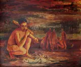 Donald Friend, Native Boy with Fish 1945