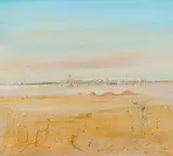 Arthur Boyd, Wimmera Landscape with Wildflowers (circa 1976), 1976, oil on board