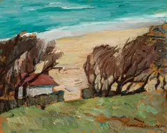 Bessie Davidson, Guéthary (1948), 1948, oil on composition board