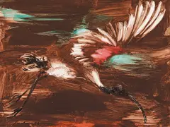 Albert Tucker, Ibis in Flight 1966, 1966, synthetic polymer paint on composition board