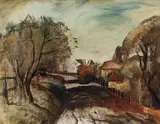 Lloyd Rees, Lane at Carlingford (1949), 1949, oil on canvas on board