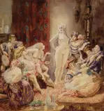 Norman Lindsay, Pietro Aretino 1925, 1925, watercolour on paper