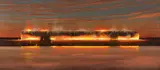 Tim Storrier, Waterline (Evening, Coals, Reflection), synthetic polymer paint on canvas