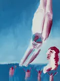 Sidney Nolan, Bather 1975, 1975, synthetic polymer paint on composition board