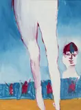 Bather (1975) by Sidney Nolan, 1975, synthetic polymer paint on composition board, sold Sep 2023