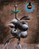 Albert Tucker, Image of Modern Evil 1972, 1972, pastel on paper