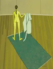 John Brack, Green Nude 1971, 1971, oil on canvas