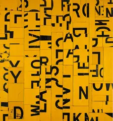 Rosalie Gascoigne, Marmalade 1989-1990, 1989-1990, sawn plywood retro-reflective road signs on plywood