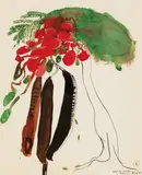 Brett Whiteley, Sketch for Large Flame Tree, Port Vila 1983, 1983, ink, gouache and collage on paper