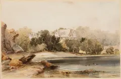 Conrad Martens, Greycliffe House, Vaucluse, Sydney (1854), 1854, watercolour, gouache and gum arabic on paper