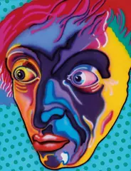 Howard Arkley, Psychedelic Head 1990, 1990, synthetic polymer paint on canvas