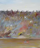 Arthur Boyd, Fishing at Dusk on the Shoalhaven (circa 1983), 1983, oil on canvas