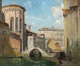 Arthur Streeton, San Gregorio and the Rio della Salute (1908), 1908, oil on canvas