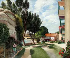 Summer Afternoon, Pittwater 1948 by Adrian Feint, 1948, oil on canvas, sold May 2023