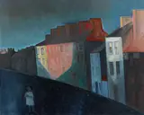 Robert Dickerson, Terrace Houses (1968), 1968, oil on composition board