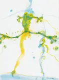 John Olsen, Frog and Pond, watercolour and pastel on paper