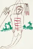 Hanged Man (1977) by Sidney Nolan, 1977, crayon on paper, offered May 2023