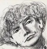 Brett Whiteley, Malcolm McLaren (1989), 1989, pencil on paper