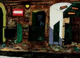 Albert Tucker, Subway 1955, 1955, synthetic polymer paint on composition board