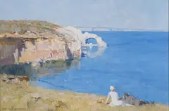 Arthur Streeton, Romance in Blue and Gold (1932), 1932, oil on canvas