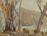 Hans Heysen, Murray Gums and Cliffs