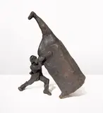 John Kelly, Man Lifting Cow (Maquette) 2016, 2016, bronze, edition 1 of 9