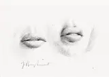 Jeffrey Smart, Lips Study for 'Drive in Cinema' (2004), 2004, pencil on paper