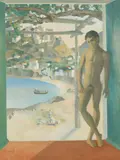 Justin O'Brien, Nude Against Landscape (1971-1972), 1971-1972, oil on canvas on board