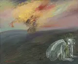 Arthur Boyd, Lion's Head on Fire and Nebuchadnezzar Eating Grass (1972)