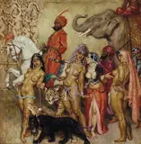 Norman Lindsay, The Rajah's Progress, oil on canvas on board
