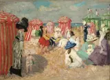 Ethel Carrick, Sur la Plage On the Sands, Dinard 1911